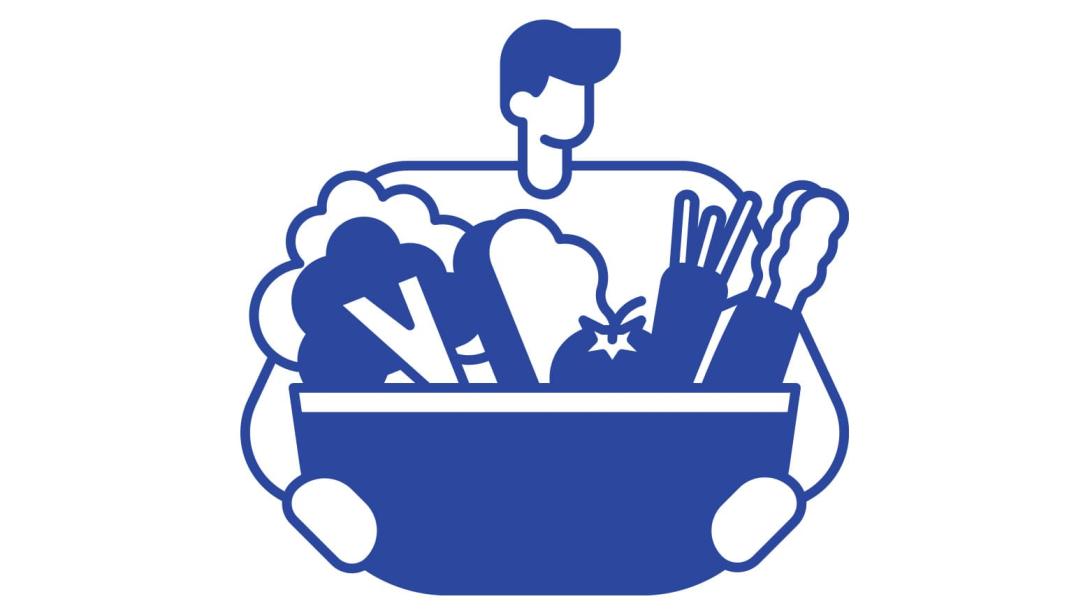 Eat healthy vegetables icon